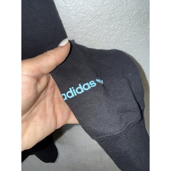 Adidas Originals OG Peace Sign Hoodie Sweatshirt Black X-Large Streetwear New 2A - Picture 6 of 6
